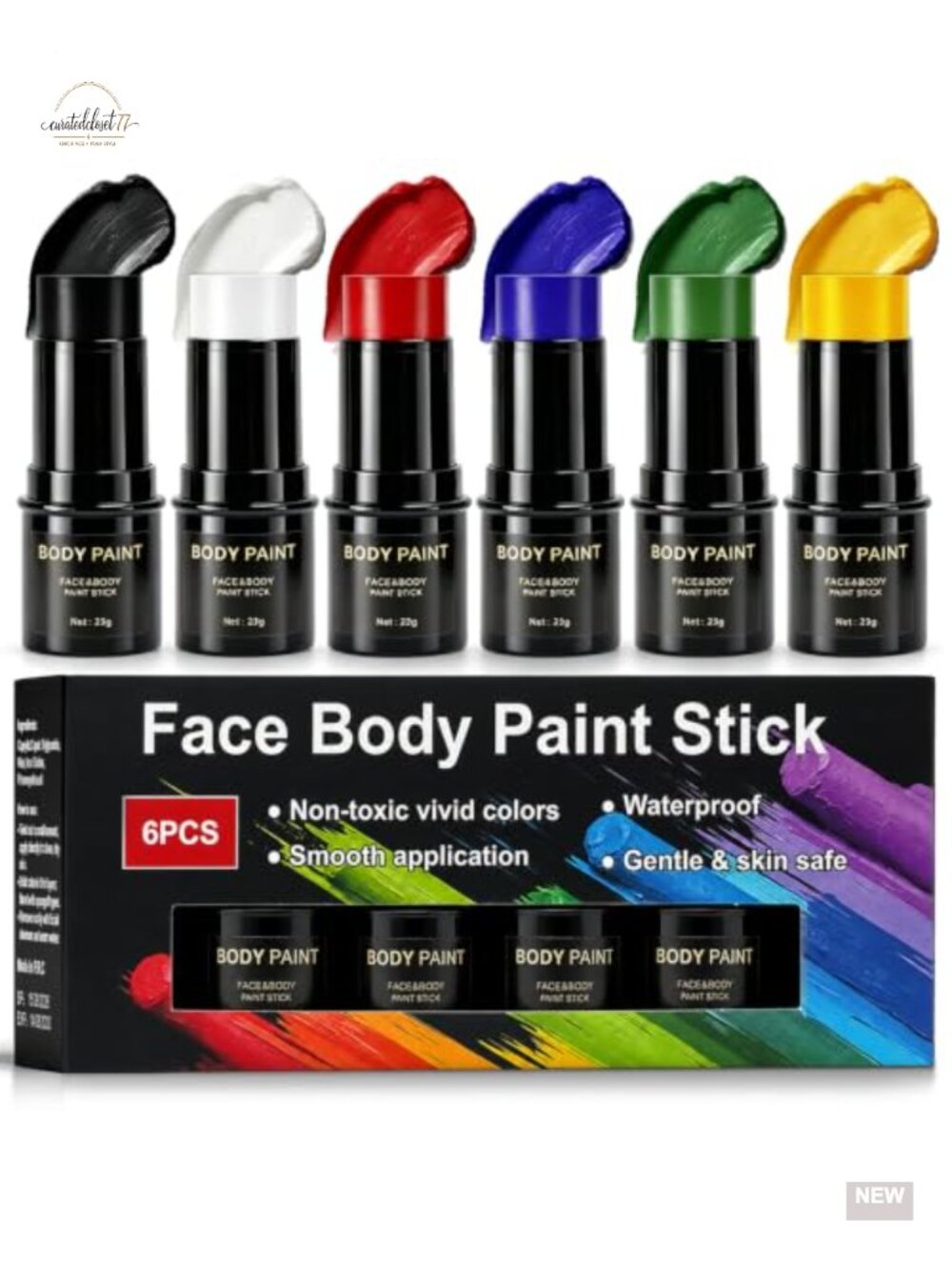 6 Pack Face & Body Paint Makeup Sticks Halloween Cosplay Costume